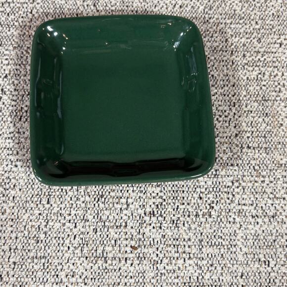 Longaberger 3x3 Square Dish Microwave Dishwasher Safe Green - Picture 1 of 4